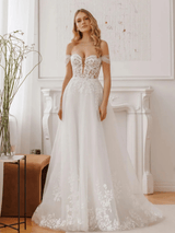 Austen | Off the Shoulder Romantic bridal robe