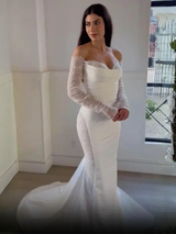 Lauren | Long sleeves white wedding dress