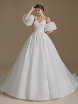 Aria | Detachable puff sleeves wedding dress