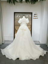 Deanna | Organza wedding dress with lace back up