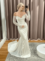 Lauren | Long sleeves white wedding dress