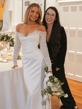 Lauren | Long sleeves white wedding dress
