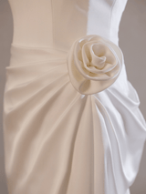 Strapless Wedding Dress With 3D Flower
