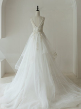 Celine | Tulle bridal dress with V neck