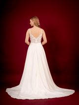 Ada | Boho Beach Wedding Dress With Trail
