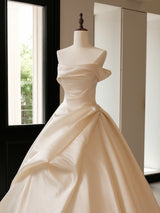 June | Long Train Satin wedding dress