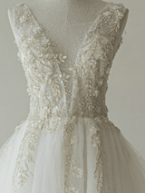 Celine | Tulle bridal dress with V neck