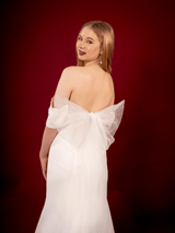 Aisha | Strapless Wedding Dress With Bow In The Back
