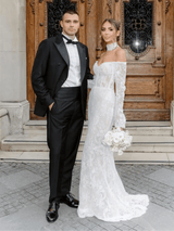 Chantle | Long sleeves beaded wedding gown