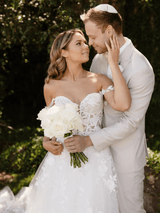 Austen | Off the Shoulder Romantic bridal robe