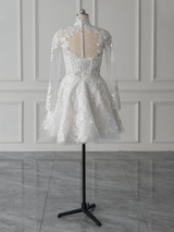 Celeste | Short wedding dress with Long sleeves