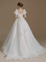 Deanna | Organza wedding dress with lace back up