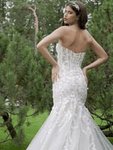 Camila | Sexy V-neck Mermaid Wedding Dress with Detachable Train