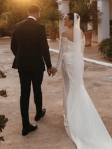 Lauren | Long sleeves white wedding dress