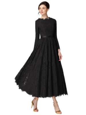 black lace dress