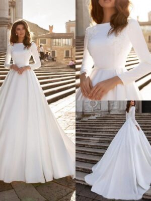 satin Wedding dress