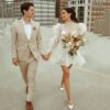 Mini wedding dress
