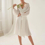 chiffon wedding gown