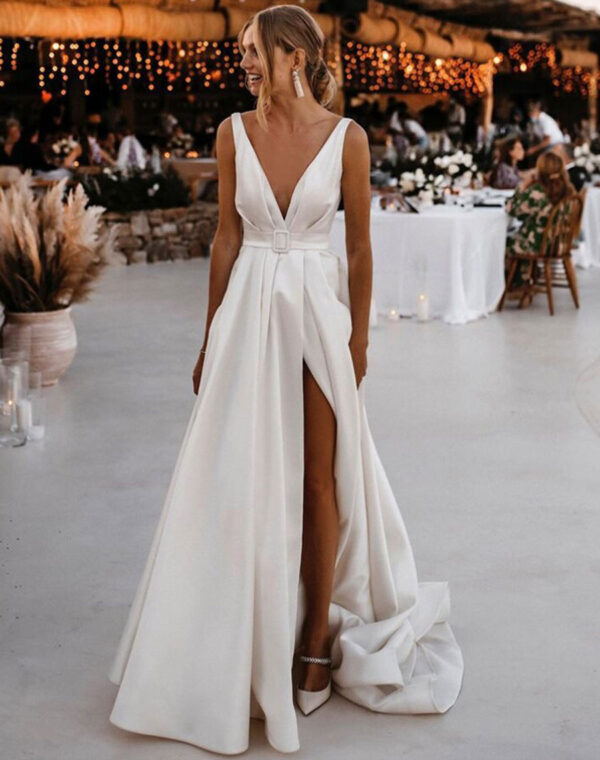 satin wedding dresses