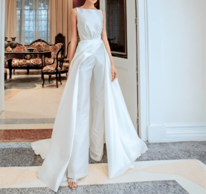 Bridal Jumpsuits with Overskirt 